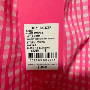 LP Frankee off the shoulder, retail $128 small. Pink Isle Along the Same Line